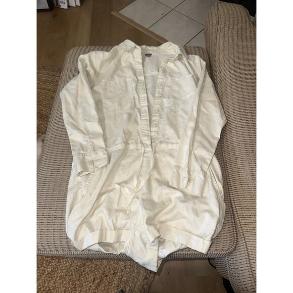 aerie Tops - Aerie Creme One Piece Button Up